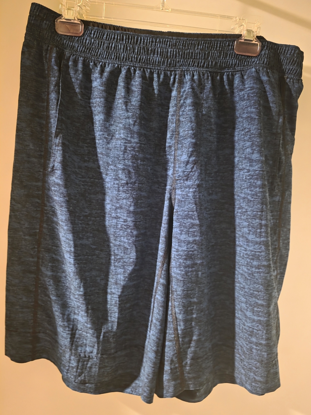 lululemon athletica Men's Heather Navy Blue Athletic Shorts Size Xl